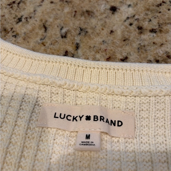 Lucky Brand Cream Sleeveless Sweater - Picture 5 of 7